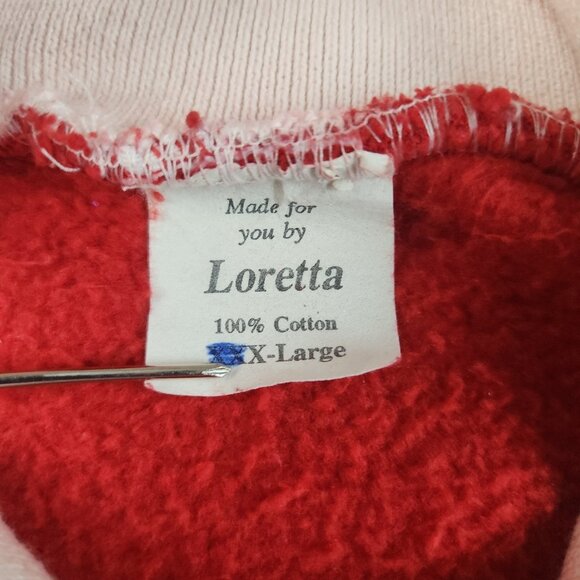 VTG Angel Christmas Sweatshirt Extra Large Embroidered Sweater 90's Grannycore - Picture 9 of 12